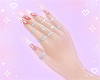!!!! white nails + rings