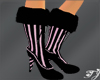 Candy Pink Stripe Boots