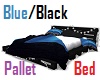 Blue Black Pallet Bed
