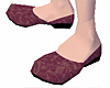 Wine Floral Moroccan Slipper