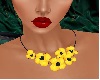 yellow flowers necklace