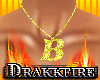 [DF] B gold necklace