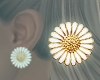 White and gold earrings