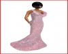 lit pink backless gown