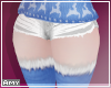 ♦ Fluffy blue shorts