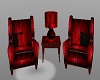 red coffee chairs