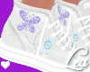 White butterfly shoes