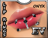EV Onyx Silver Lip Ring