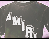 Ami. Diagonal Black Tee