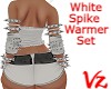 White Spike Arm Warmers