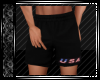 Black USA Shorts