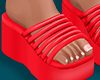 Plastic Sandals Red