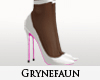 White pink heels nylon 2