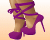 Plum ribbon heels *K648*