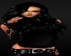 Sexy Wavy Hair Full Black Jeans Tops Shirts Belts Dancers
