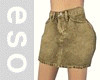 Khaki Denim Miniskirt