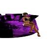 purple -black club couch