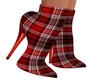 Red Plaid Boots