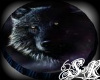 black wolf pillow