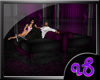 Black Purple club couch