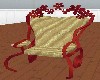 Red golden flower chair