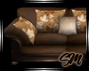 Brown Floral Sofa