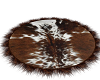 Brown fur rug