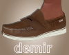 [D] Brown loafers