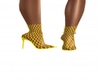 Yellow Fishnet Pumps