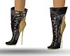 AW~Black Gold laced boot