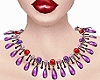 Amethyst & ruby necklace