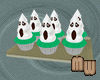 Mint Ghost Cupcakes