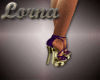Sexy Purple & Gold Shoes