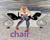 silvery s poofy chair