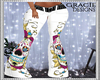 White Sugar Skull Pants