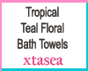 Tropical Teal Bath Towel
