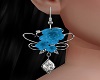 Earrings blue rose–ani