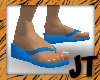 JT LT Blue flipflops