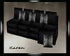 Black Print Sofa