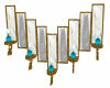 Gold-teal Wall Candles