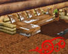 Logs and Cowhide Couch