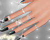 Nails Black + Ring