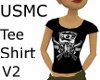 USMC Tee shirt black V2