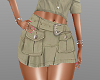 SR~Khaki Cargo Skirt RL