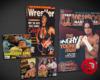 wrestling magazines.