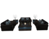 Brown Teal Group Chairs