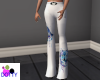 white wolf flare pants