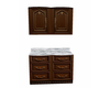 brown double cabinet