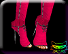 # Hot pink neon boots