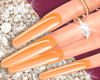 Orange Rings Nails